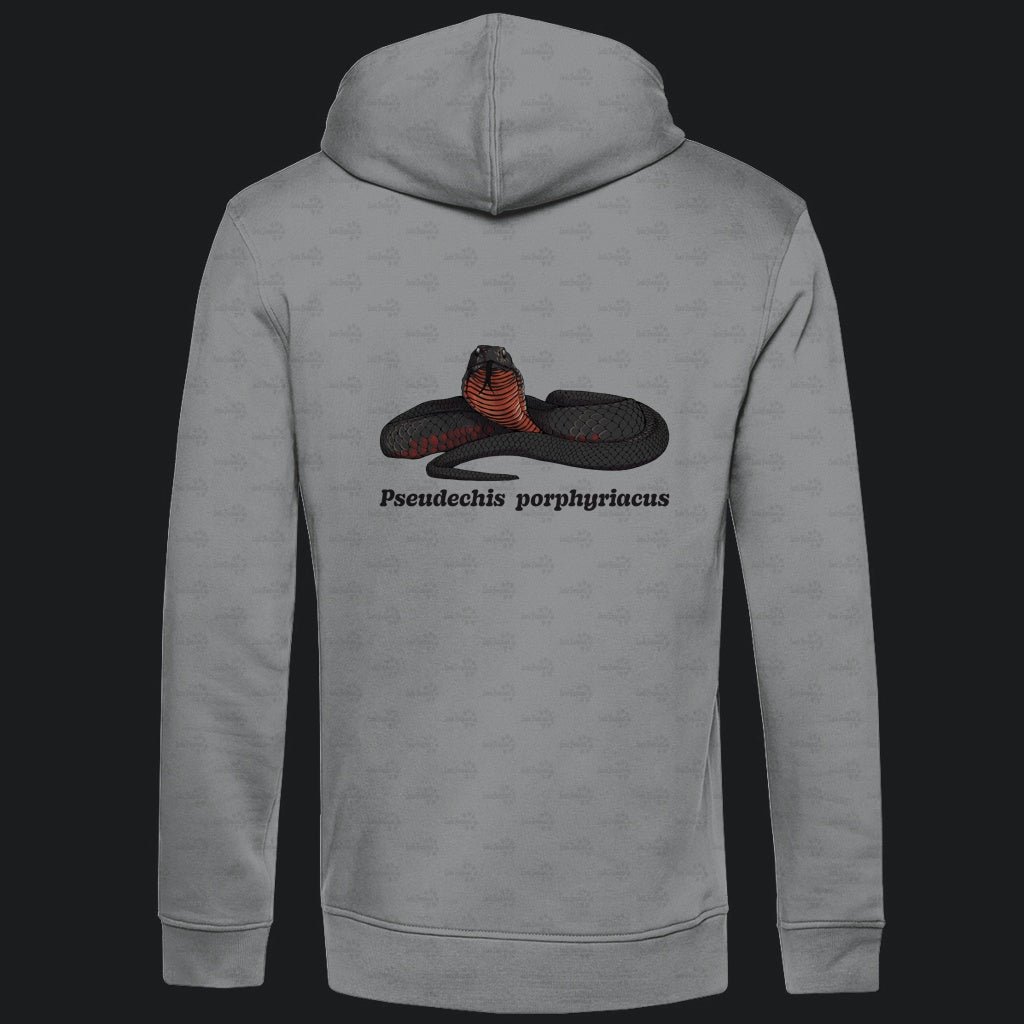 Herren  Bio Hoodie mit Seitentaschen | Rotbäuchige Schwarzotter  Pseudechis porphyriacus