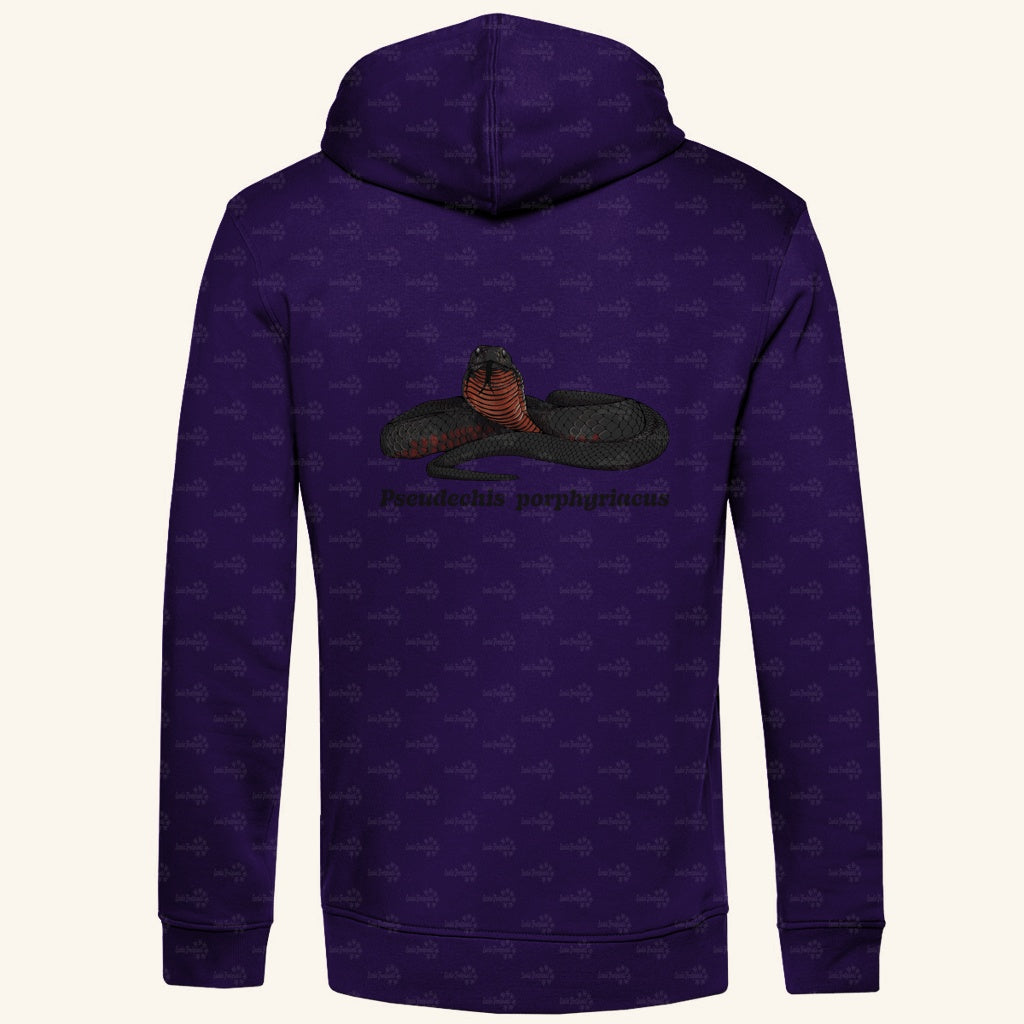 Herren  Bio Hoodie mit Seitentaschen | Rotbäuchige Schwarzotter  Pseudechis porphyriacus