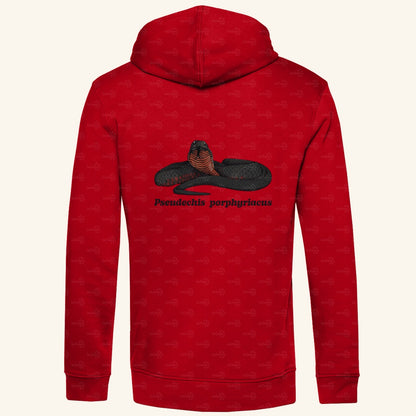 Herren  Bio Hoodie mit Seitentaschen | Rotbäuchige Schwarzotter  Pseudechis porphyriacus