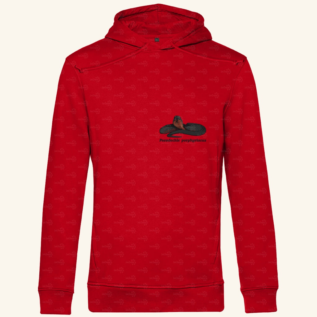 Herren  Bio Hoodie mit Seitentaschen | Rotbäuchige Schwarzotter  Pseudechis porphyriacus