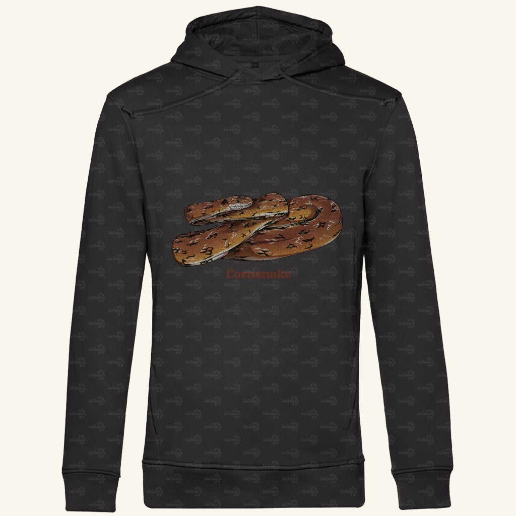Herren Bio Hoodie mit Seitentaschen | Kornnatter  Cornsnake Pantherophis guttatus