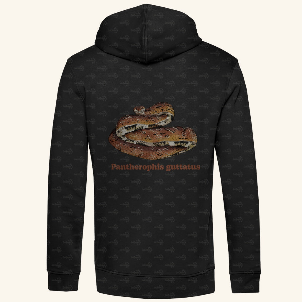Herren Bio Hoodie mit Seitentaschen | Kornnatter  Cornsnake Pantherophis guttatus
