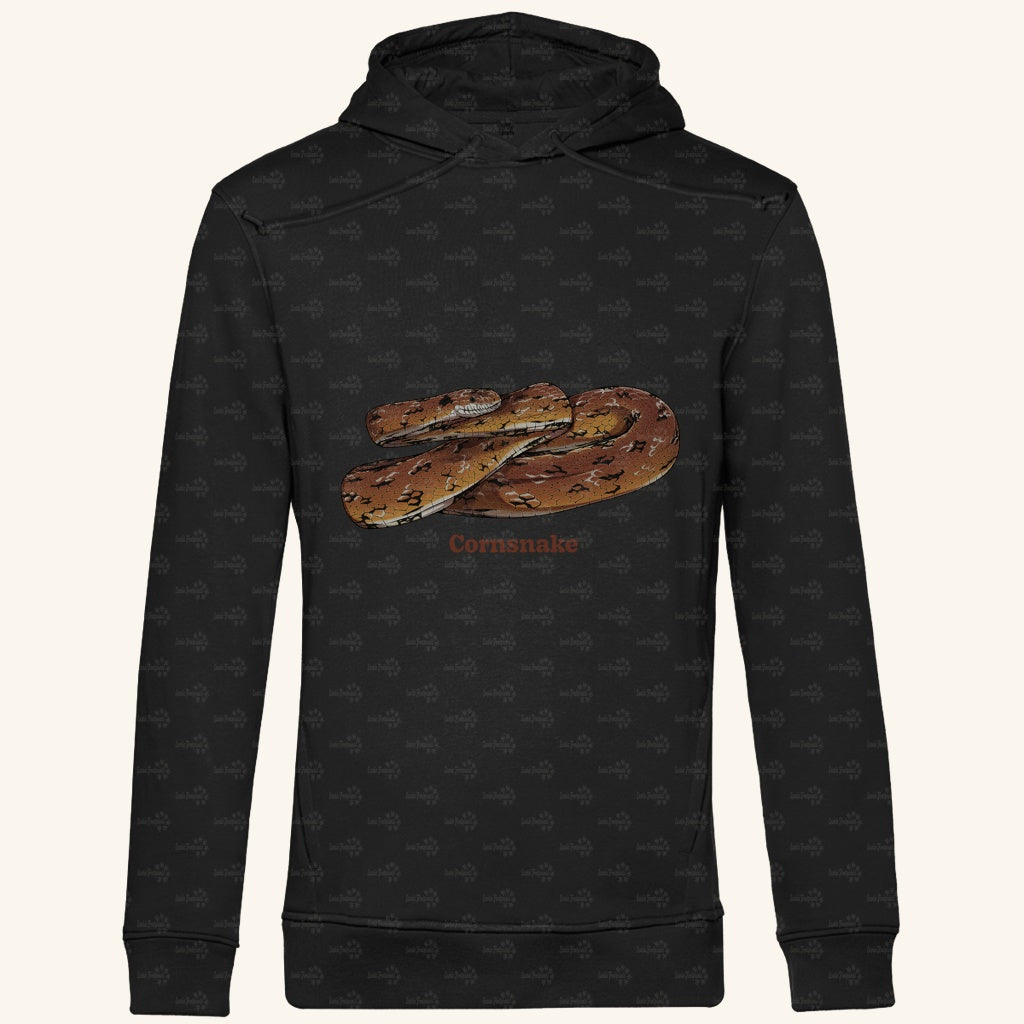 Herren Bio Hoodie mit Seitentaschen | Kornnatter  Cornsnake Pantherophis guttatus