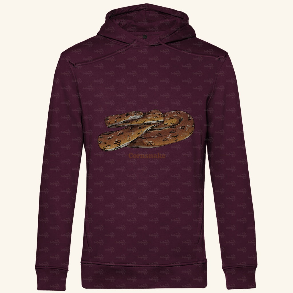 Herren Bio Hoodie mit Seitentaschen | Kornnatter  Cornsnake Pantherophis guttatus