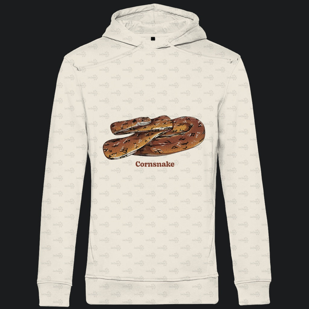 Herren Bio Hoodie mit Seitentaschen | Kornnatter  Cornsnake Pantherophis guttatus
