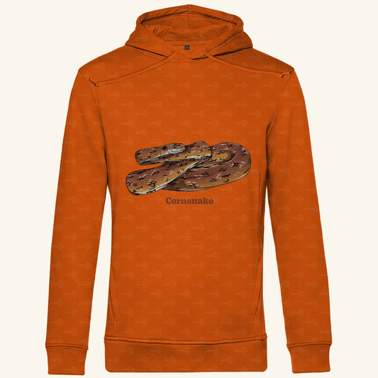 Herren Bio Hoodie mit Seitentaschen | Kornnatter  Cornsnake Pantherophis guttatus