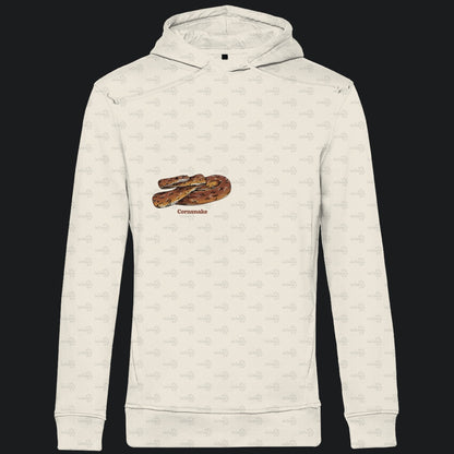 Herren Bio Hoodie mit Seitentaschen | Kornnatter  Cornsnake Pantherophis guttatus
