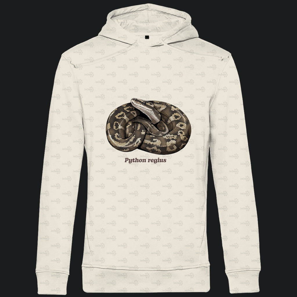 Herren  Bio Hoodie mit Seitentaschen | Königspython  Ballpython Python regius