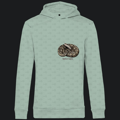 Herren  Bio Hoodie mit Seitentaschen | Königspython  Ballpython Python regius