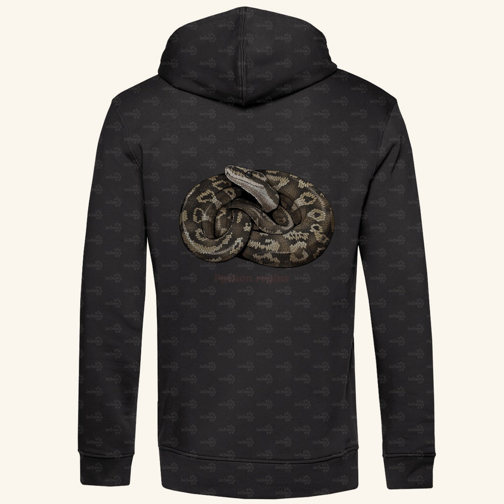 Herren  Bio Hoodie mit Seitentaschen | Königspython  Ballpython Python regius