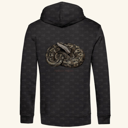 Herren  Bio Hoodie mit Seitentaschen | Königspython  Ballpython Python regius
