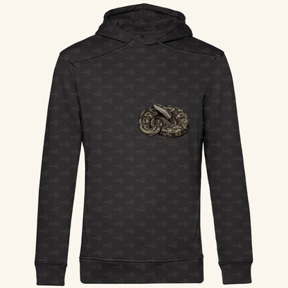 Herren  Bio Hoodie mit Seitentaschen | Königspython  Ballpython Python regius