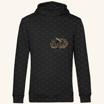 Herren  Bio Hoodie mit Seitentaschen | Königspython  Ballpython Python regius