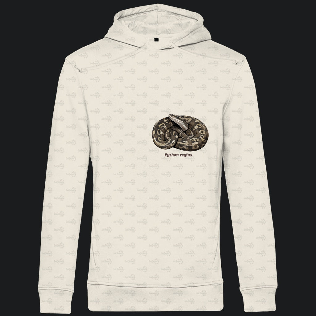 Herren  Bio Hoodie mit Seitentaschen | Königspython  Ballpython Python regius