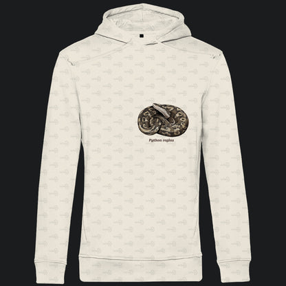Herren  Bio Hoodie mit Seitentaschen | Königspython  Ballpython Python regius
