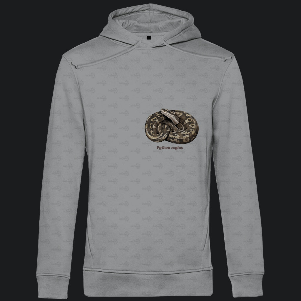 Herren  Bio Hoodie mit Seitentaschen | Königspython  Ballpython Python regius