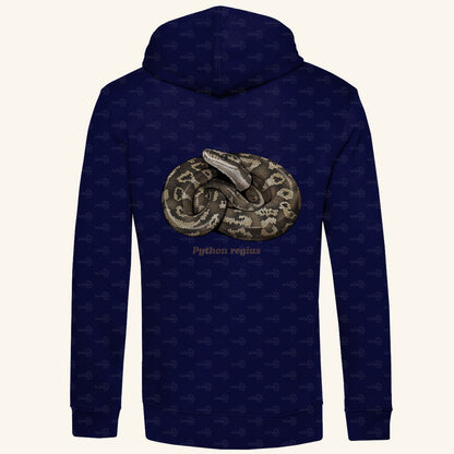 Herren  Bio Hoodie mit Seitentaschen | Königspython  Ballpython Python regius