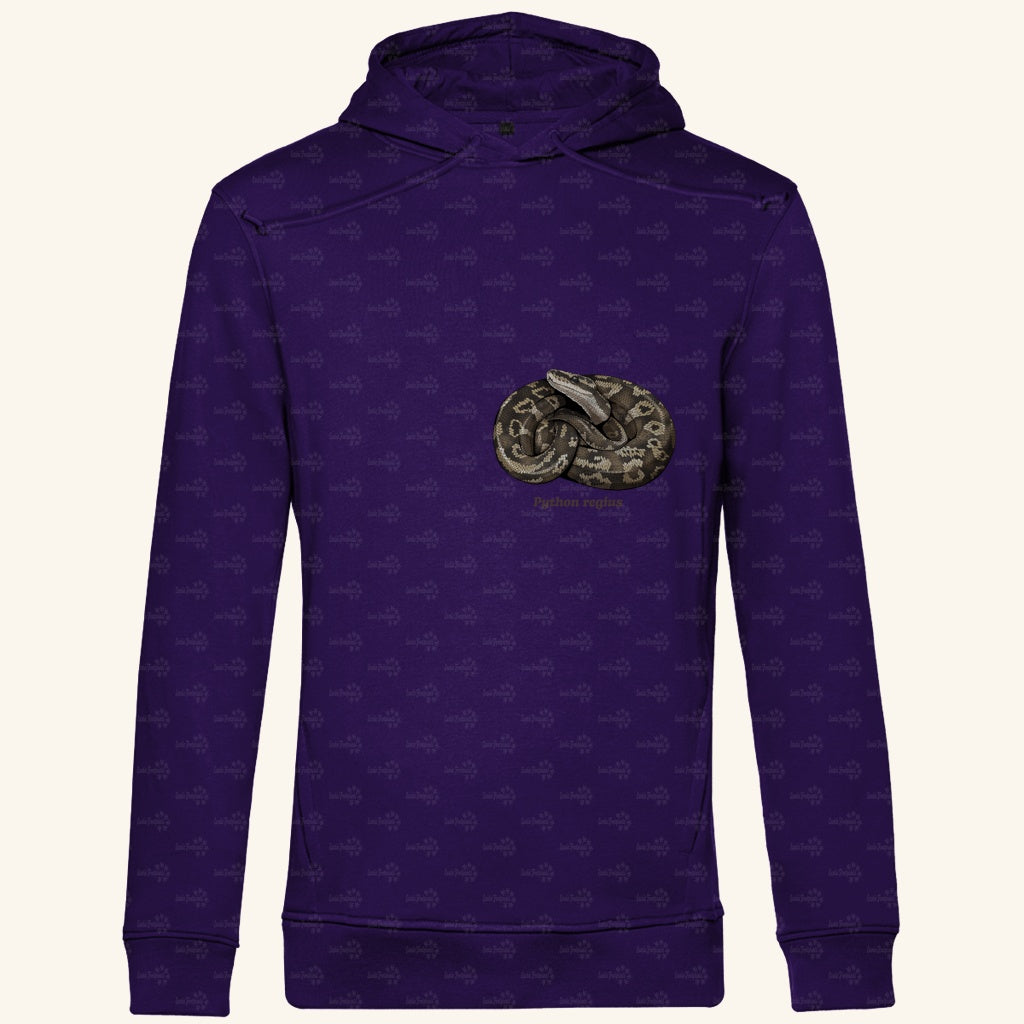 Herren  Bio Hoodie mit Seitentaschen | Königspython  Ballpython Python regius
