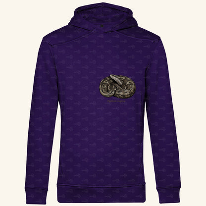 Herren  Bio Hoodie mit Seitentaschen | Königspython  Ballpython Python regius
