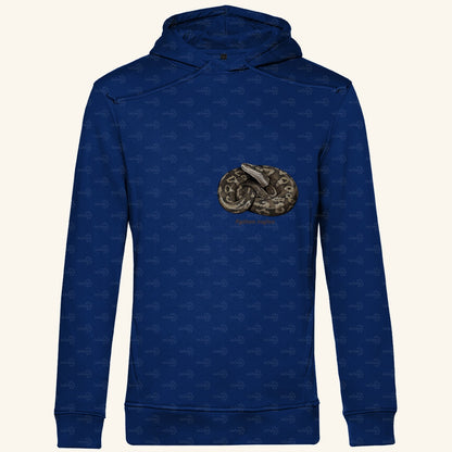 Herren  Bio Hoodie mit Seitentaschen | Königspython  Ballpython Python regius