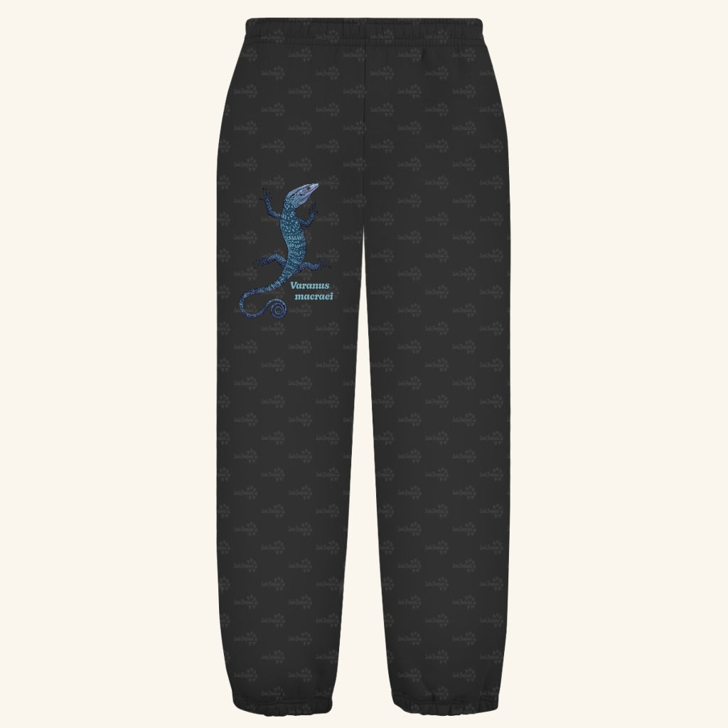 Kuschelige Unisex Sweatpants | blauer Baumwaran Varanus macraei