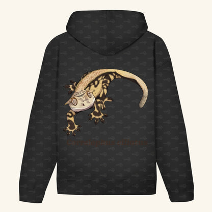 Unisex Bio Hoodie mit Bauchtasche | Kronengecko | Crested Gecko | Correlophus ciliatus