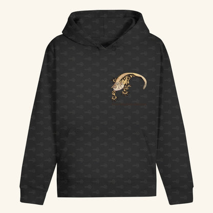 Unisex Bio Hoodie mit Bauchtasche | Kronengecko | Crested Gecko | Correlophus ciliatus