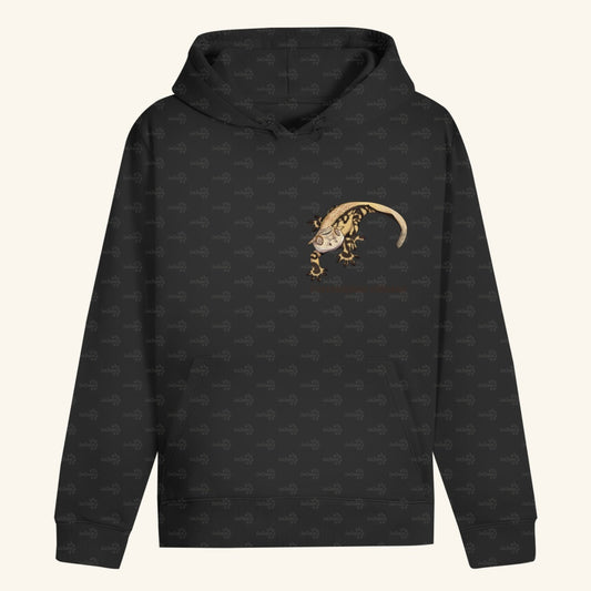 Unisex Bio Hoodie mit Bauchtasche | Kronengecko | Crested Gecko | Correlophus ciliatus
