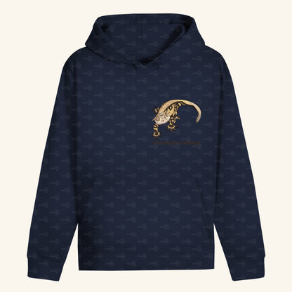 Unisex Bio Hoodie mit Bauchtasche | Kronengecko | Crested Gecko | Correlophus ciliatus