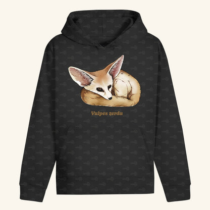 Unisex Bio Hoodie mit Bauchtasche | Wüstenfuchs Fennek Vulpes zerda