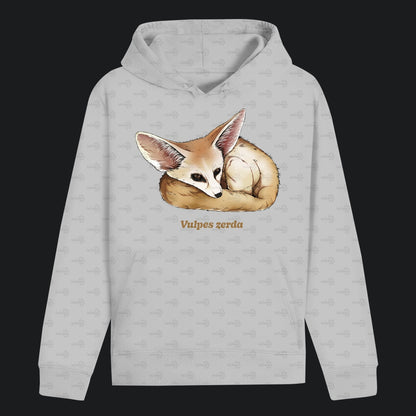 Unisex Bio Hoodie mit Bauchtasche | Wüstenfuchs Fennek Vulpes zerda