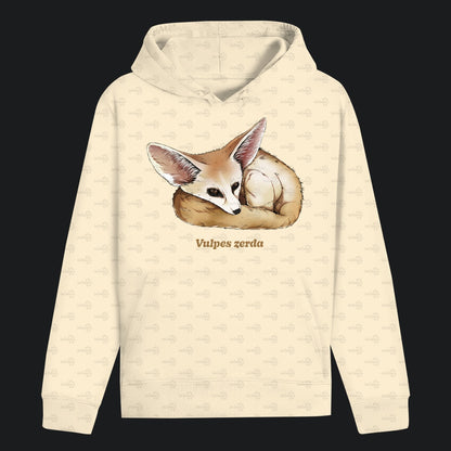 Unisex Bio Hoodie mit Bauchtasche | Wüstenfuchs Fennek Vulpes zerda