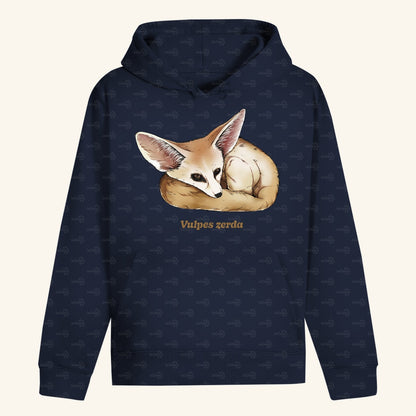 Unisex Bio Hoodie mit Bauchtasche | Wüstenfuchs Fennek Vulpes zerda