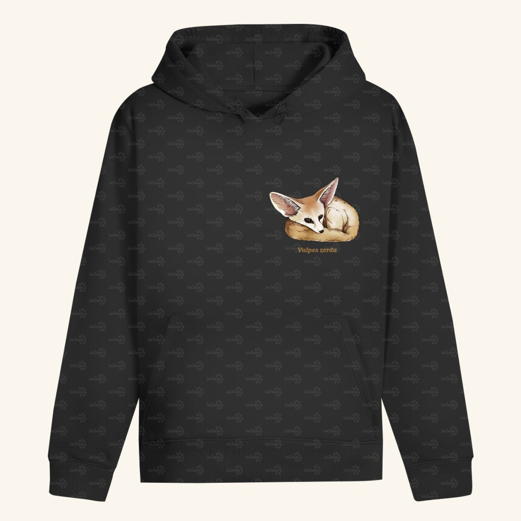Unisex Bio Hoodie mit Bauchtasche | Wüstenfuchs Fennek Vulpes zerda