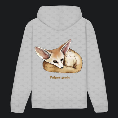 Unisex Bio Hoodie mit Bauchtasche | Wüstenfuchs Fennek Vulpes zerda