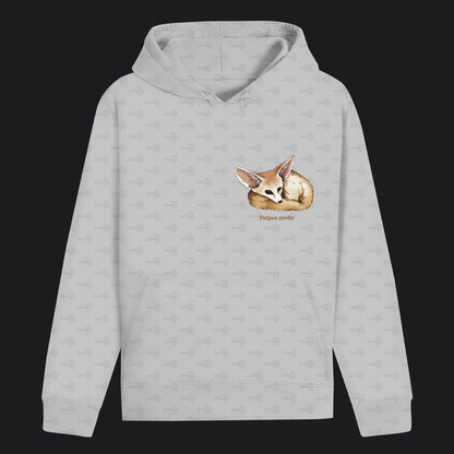 Unisex Bio Hoodie mit Bauchtasche | Wüstenfuchs Fennek Vulpes zerda