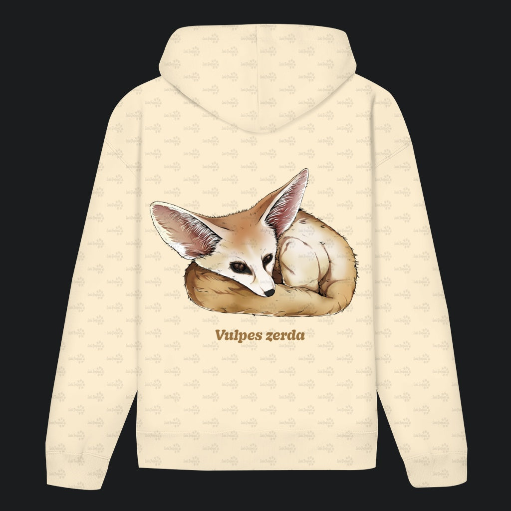 Unisex Bio Hoodie mit Bauchtasche | Wüstenfuchs Fennek Vulpes zerda