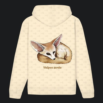 Unisex Bio Hoodie mit Bauchtasche | Wüstenfuchs Fennek Vulpes zerda