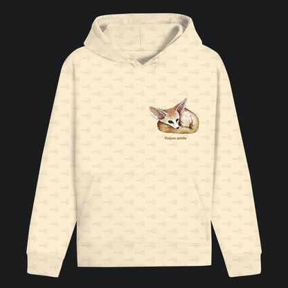 Unisex Bio Hoodie mit Bauchtasche | Wüstenfuchs Fennek Vulpes zerda