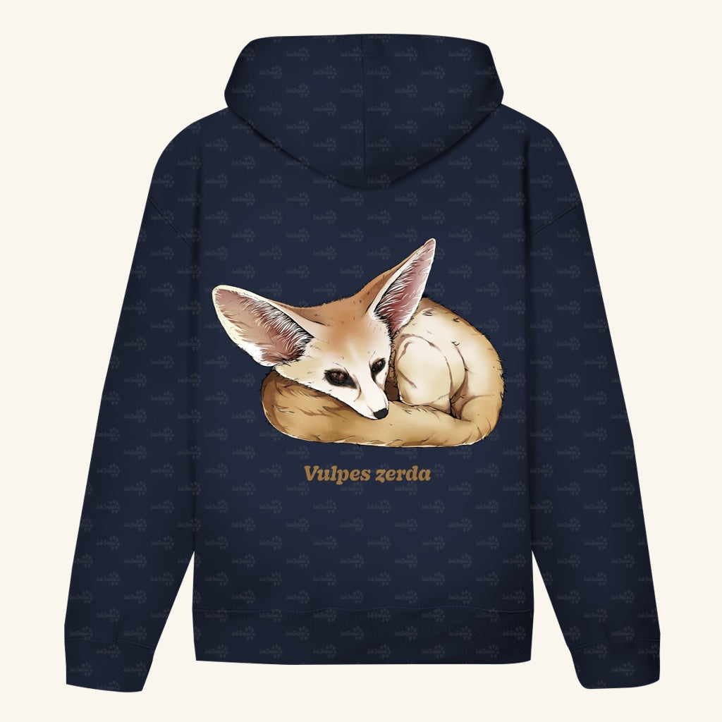 Unisex Bio Hoodie mit Bauchtasche | Wüstenfuchs Fennek Vulpes zerda