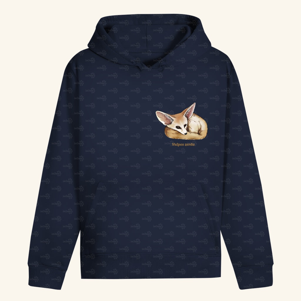 Unisex Bio Hoodie mit Bauchtasche | Wüstenfuchs Fennek Vulpes zerda
