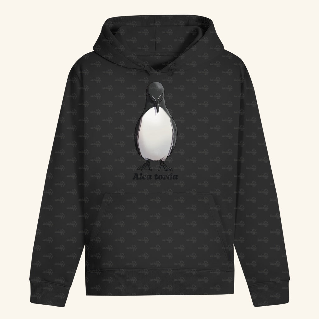 Unisex Bio Hoodie mit Bauchtasche | Tordalk Razorbill Alca torda