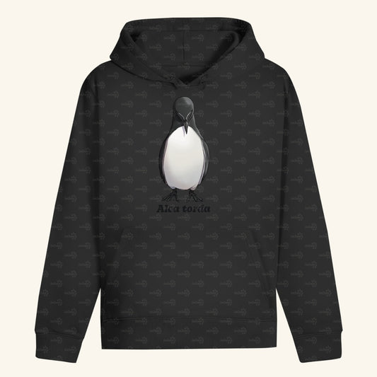 Unisex Bio Hoodie mit Bauchtasche | Tordalk Razorbill Alca torda