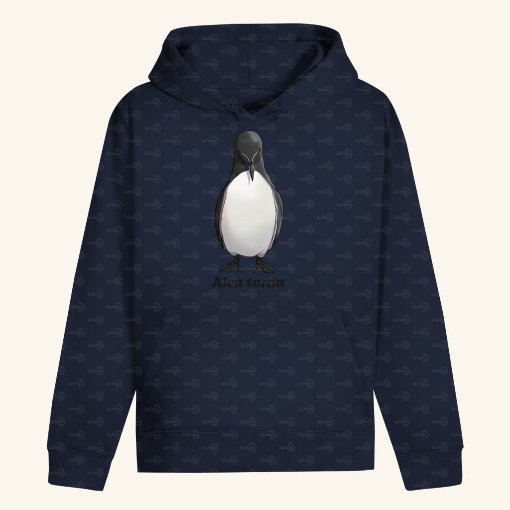 Unisex Bio Hoodie mit Bauchtasche | Tordalk Razorbill Alca torda