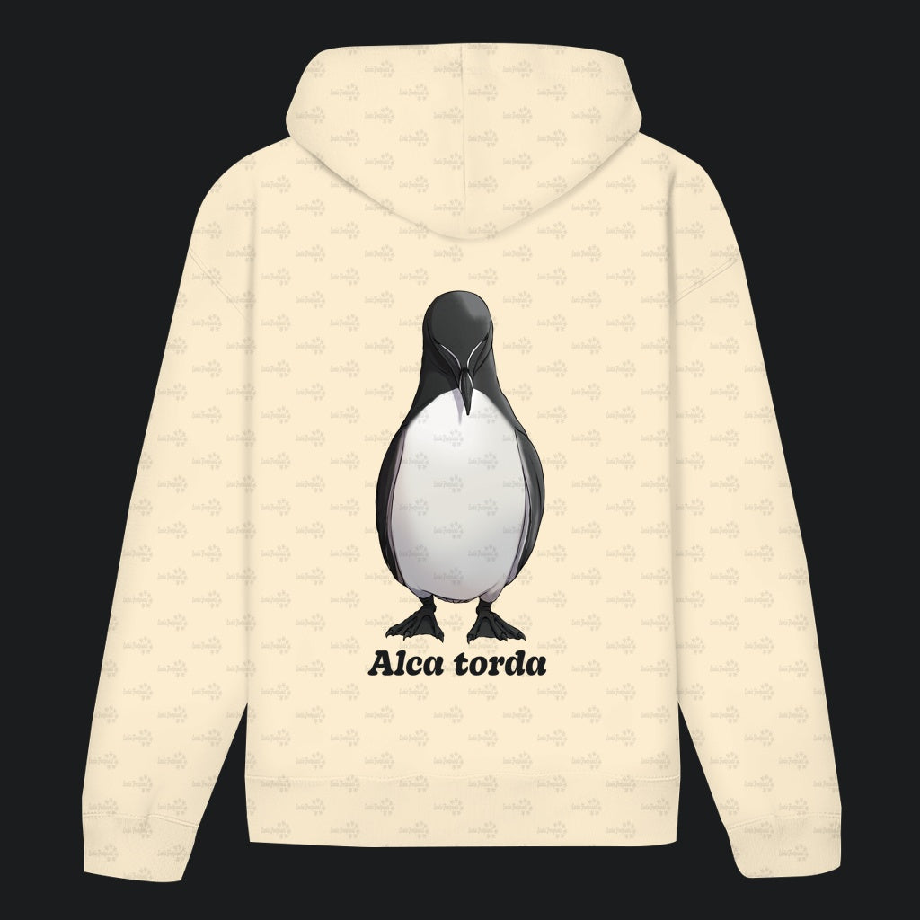 Unisex Bio Hoodie mit Bauchtasche | Tordalk Razorbill Alca torda