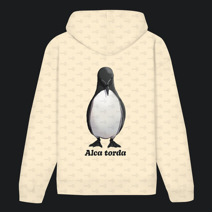 Unisex Bio Hoodie mit Bauchtasche | Tordalk Razorbill Alca torda
