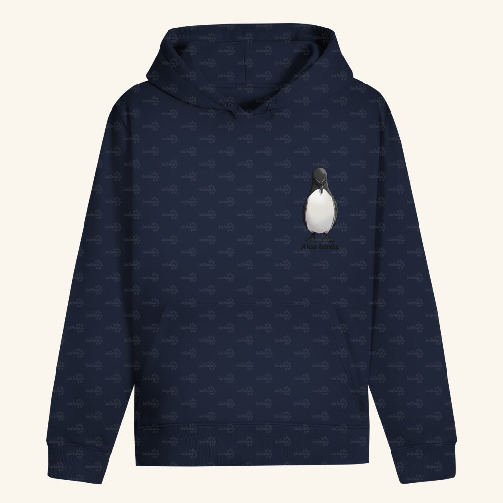 Unisex Bio Hoodie mit Bauchtasche | Tordalk Razorbill Alca torda