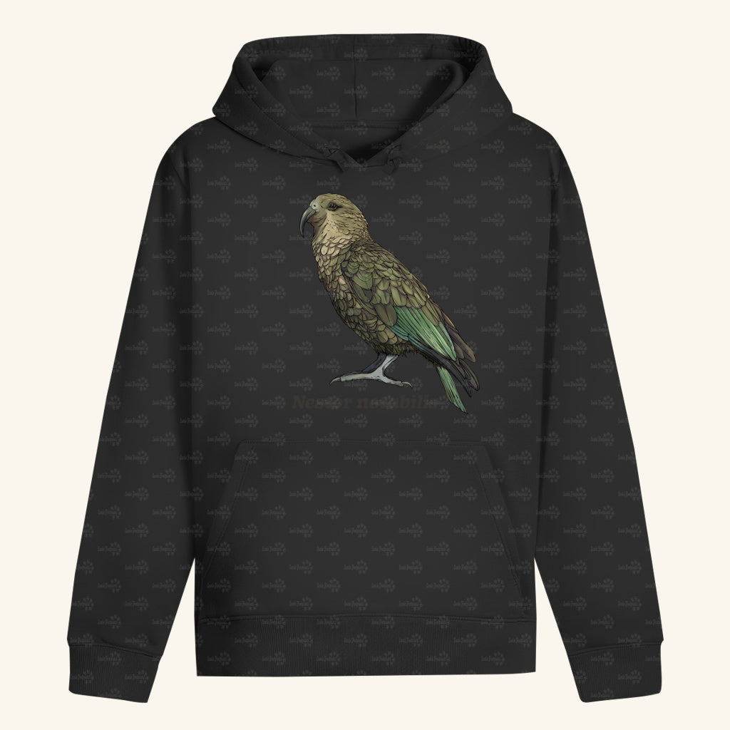 Unisex Bio Hoodie mit Bauchtasche | Kea Alpenpapagei Nestor notabilis