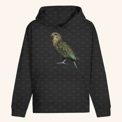 Unisex Bio Hoodie mit Bauchtasche | Kea Alpenpapagei Nestor notabilis