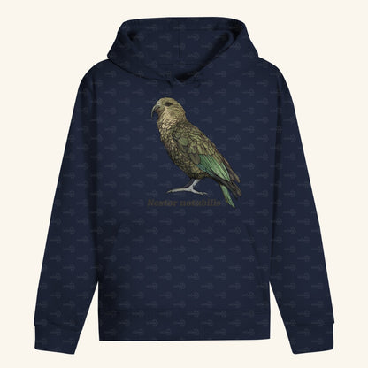 Unisex Bio Hoodie mit Bauchtasche | Kea Alpenpapagei Nestor notabilis